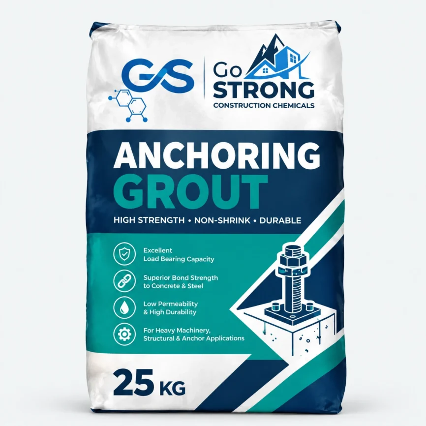 Go Strong Anchoring Grout - High Strength, Non-Shrink & Durable (25 KG Bag)