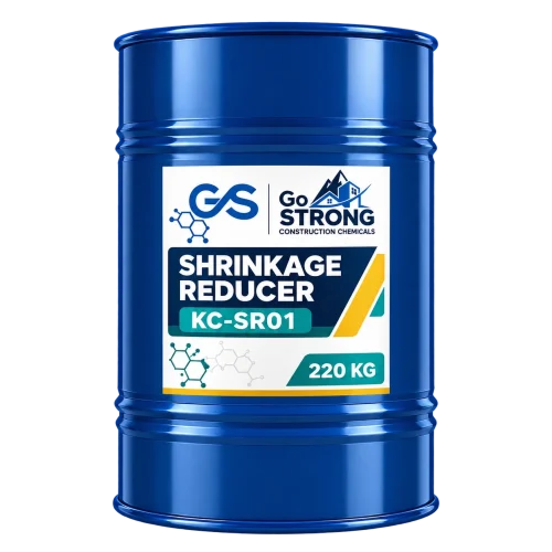 Blue Industrial Drum with Shrinkage Reducer Label
